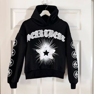 Clout Heartbeat Black and White Graphic Hoodie Sweatshirt